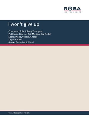 cover image of I won't give up
